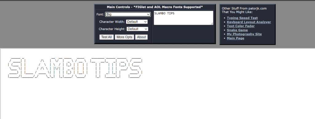 Text to ASCII Art Generator